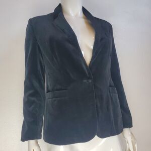 Vintage 80's Chaus Black Velvet Blazer